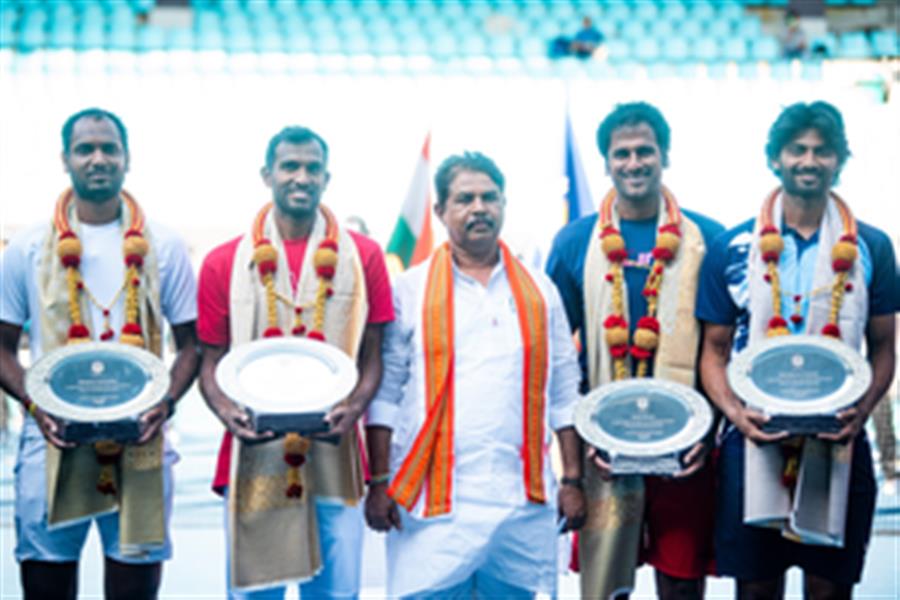 Tennis: Davis Cup stars felicitated at inauguration of Bengaluru Open 2024