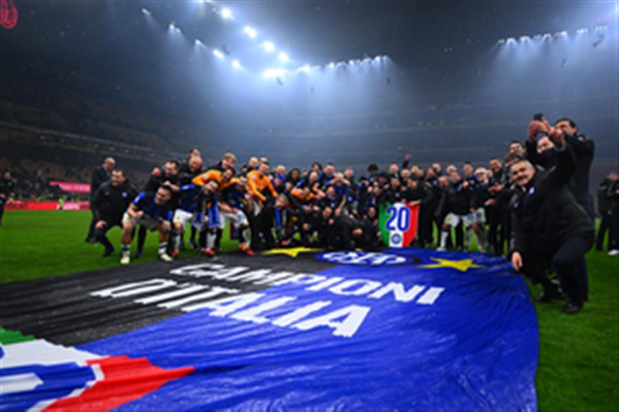 Inter celebrate 20th Serie A title in Milan Derby