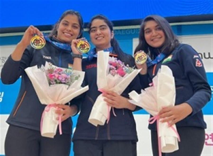 Asian Airgun Championship: India's junior women's 10m air pistol team clinches gold