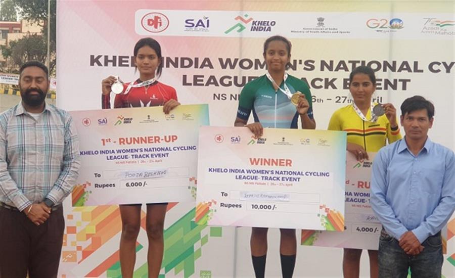 National Khelo India Women's Track Cycling League; Excellent performance by women cyclists