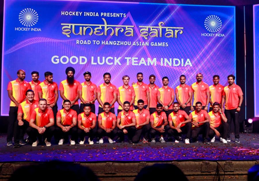 Hockey India felicitates Hangzhou Asian Games-bound men's and women's hockey teams